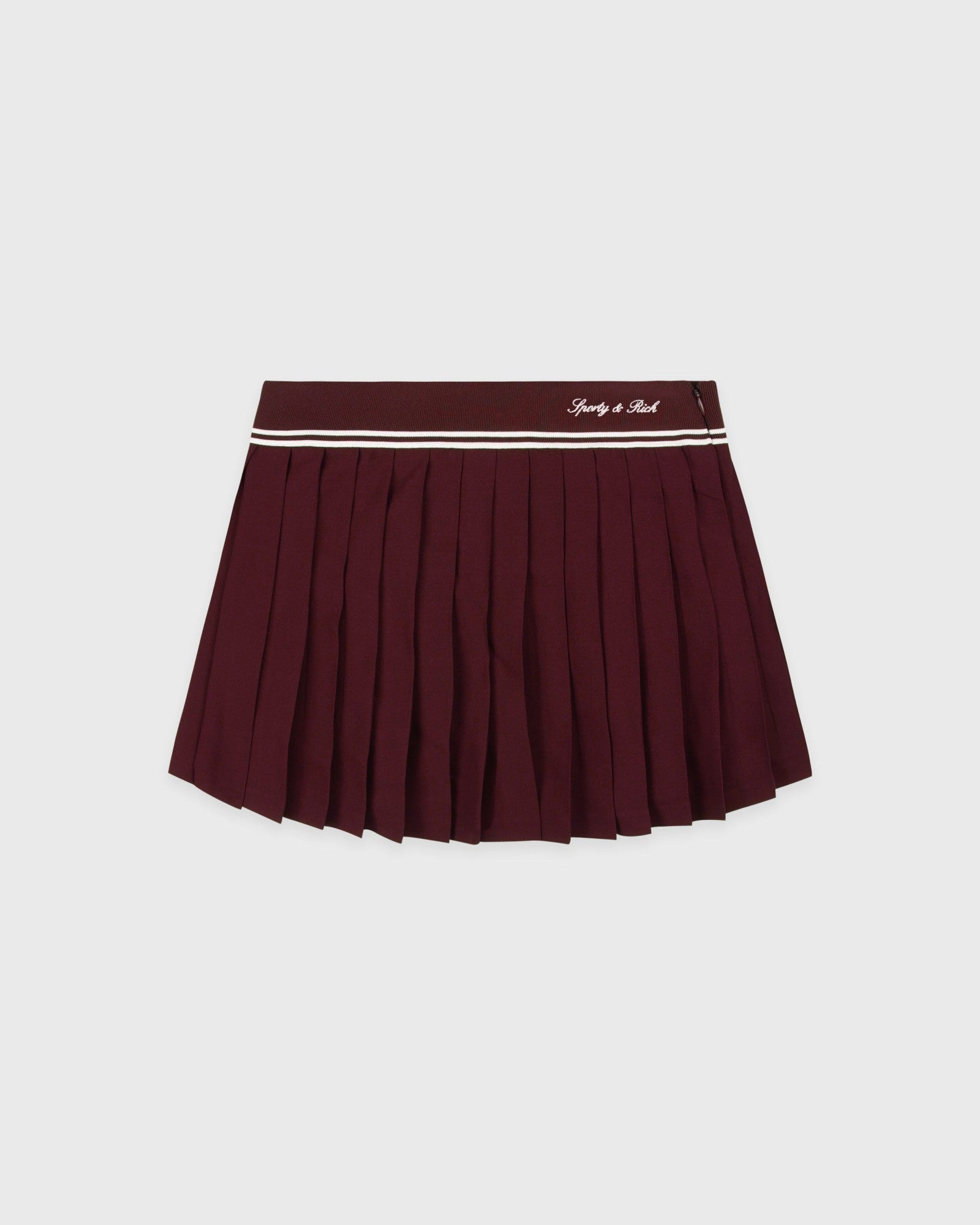 Signature Logo Abigail Skirt - Bordeaux/White Sporty & Rich For Sale