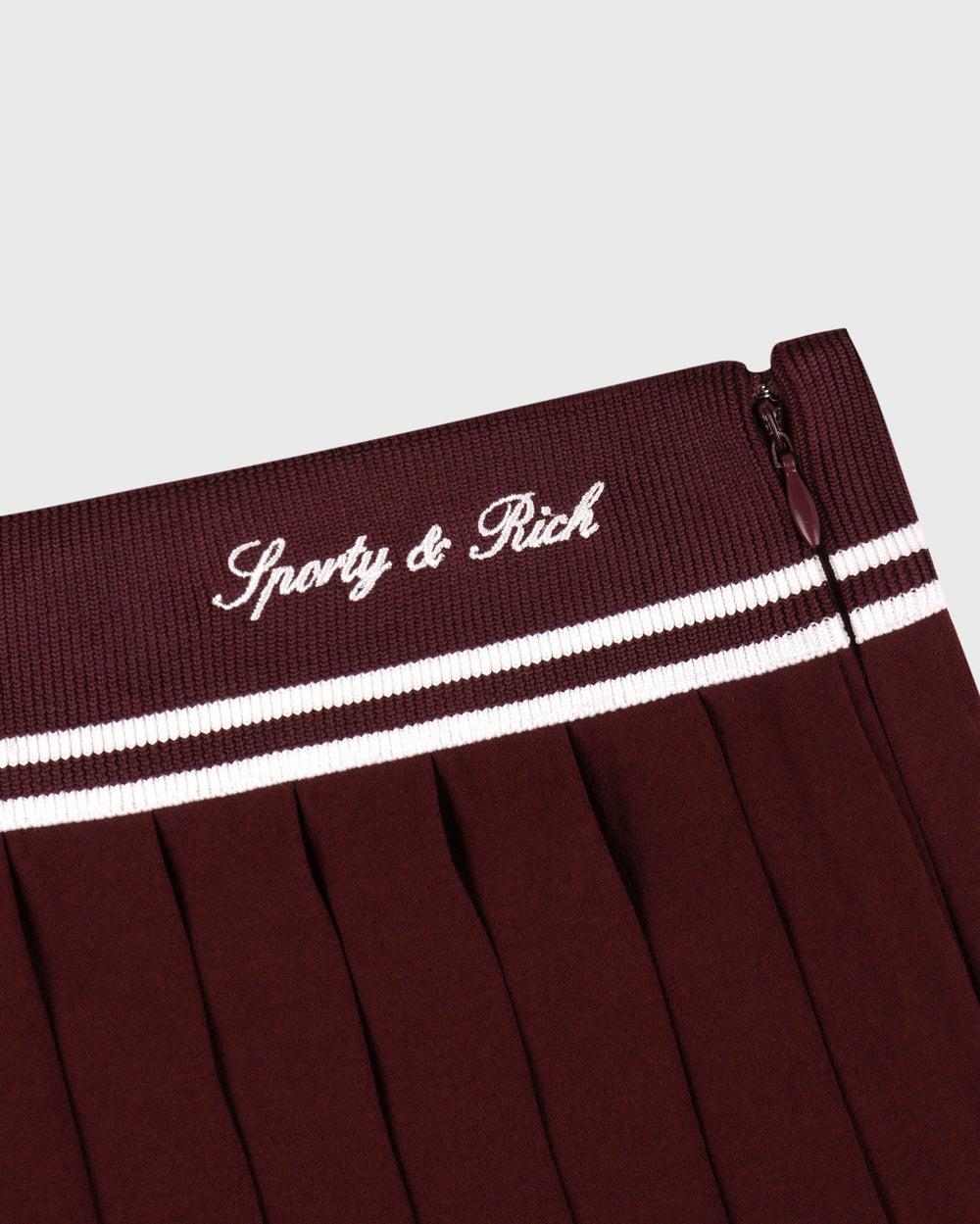 Signature Logo Abigail Skirt - Bordeaux/White Sporty & Rich For Sale