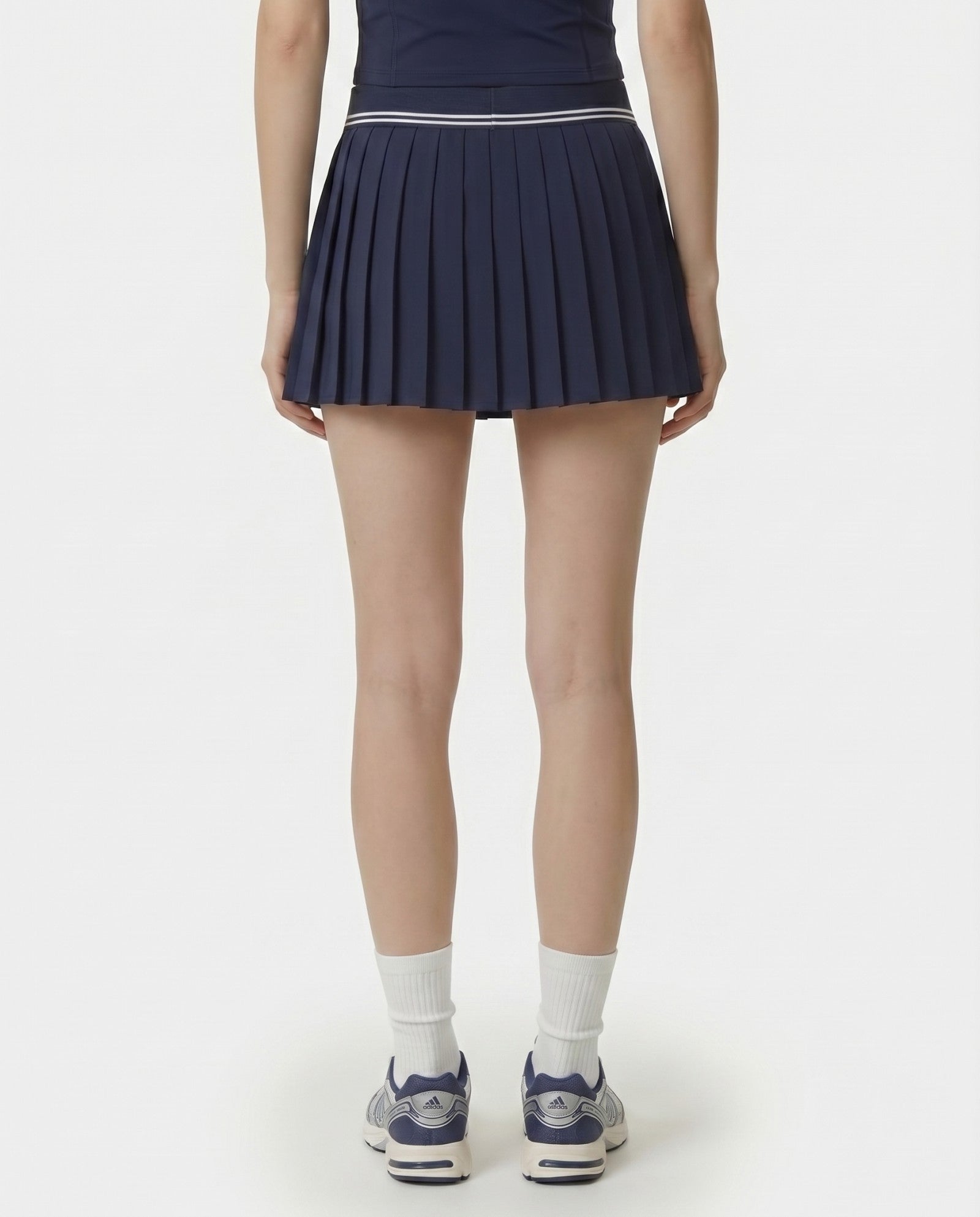 Signature Logo Abigail Skirt - Navy/White Sporty & Rich Outlet