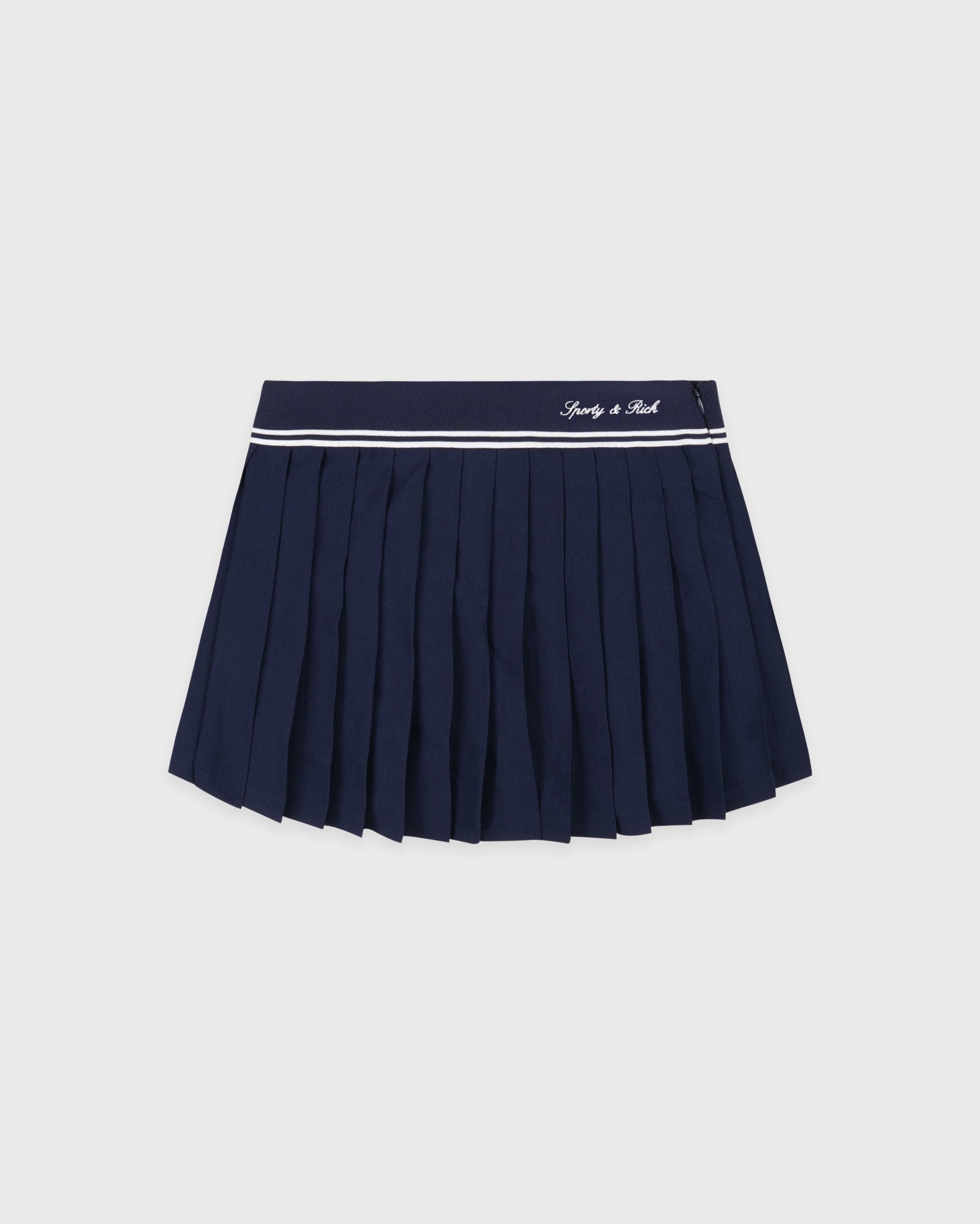 Signature Logo Abigail Skirt - Navy/White Sporty & Rich Outlet