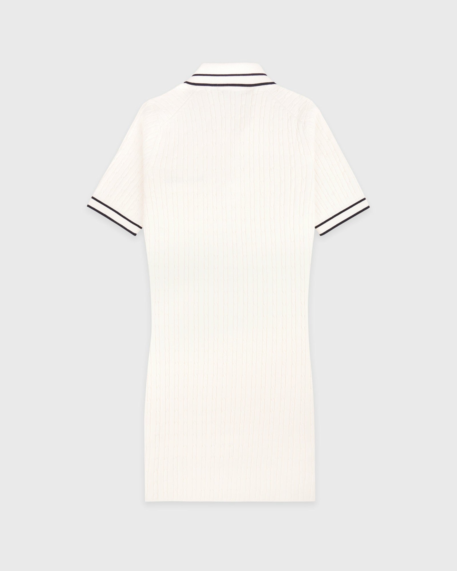 Signature Logo Mini Cable Dress - Ecru/Navy Sporty & Rich US