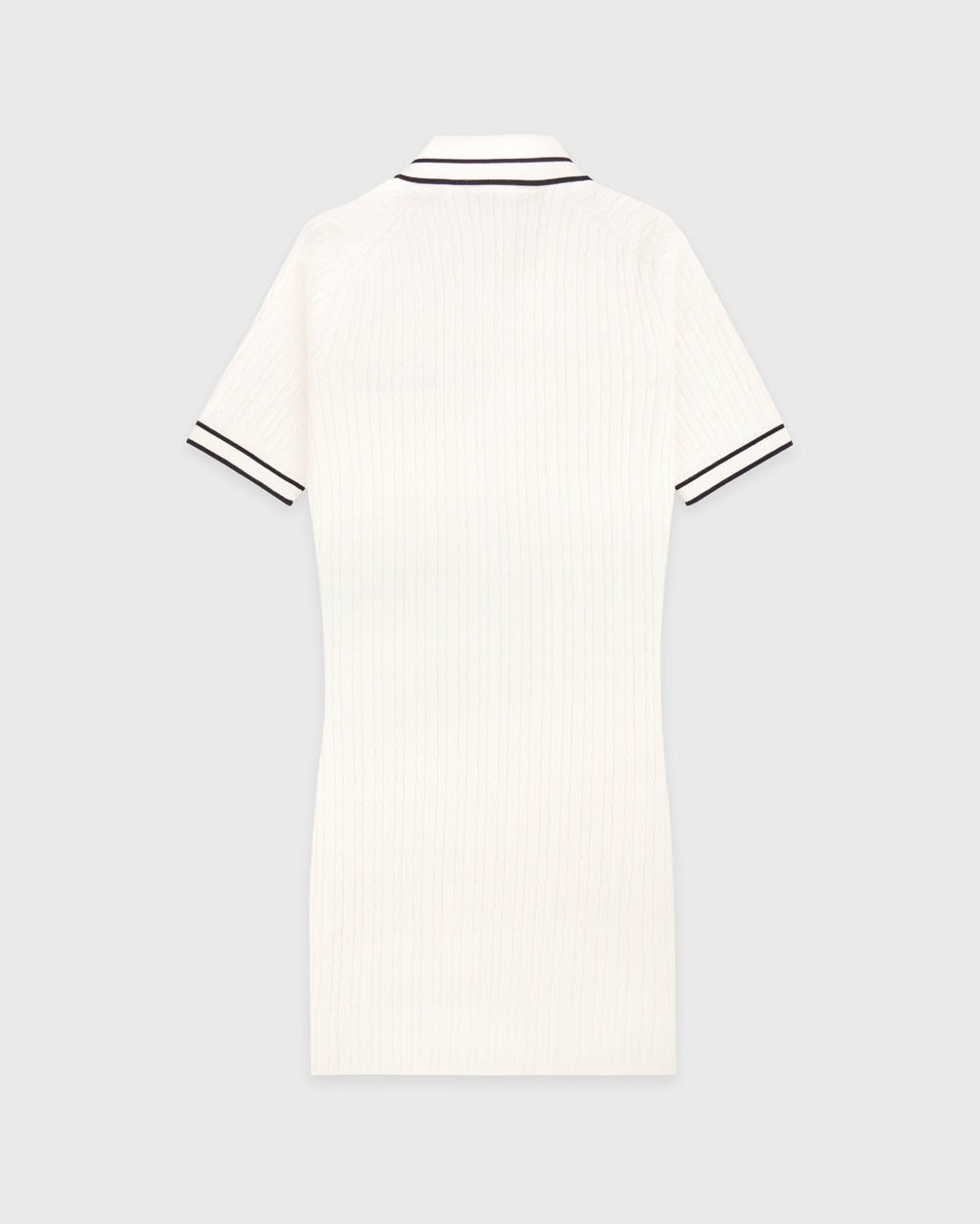 Signature Logo Mini Cable Dress - Ecru/Navy Sporty & Rich US