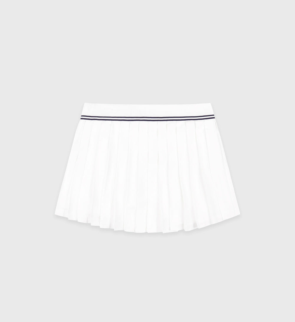 SRC Logo Abigail Skirt - White/Navy Sporty & Rich Online
