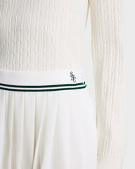 SRC Abigail Skirt - Ecru/Forest Sporty & Rich Discount
