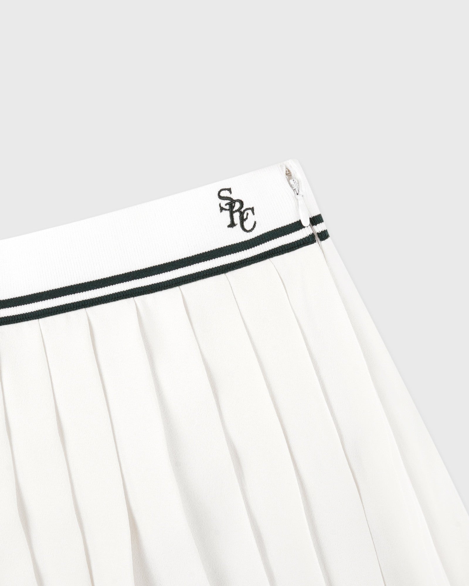 SRC Abigail Skirt - Ecru/Forest Sporty & Rich Discount