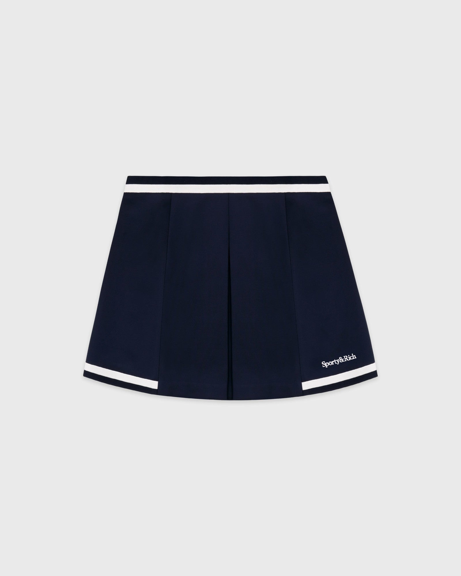 Serif Logo Mila Skirt - Navy/White Sporty & Rich For Sale