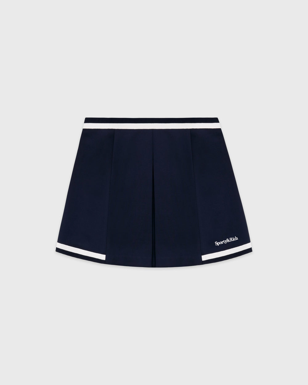 Serif Logo Mila Skirt - Navy/White Sporty & Rich For Sale