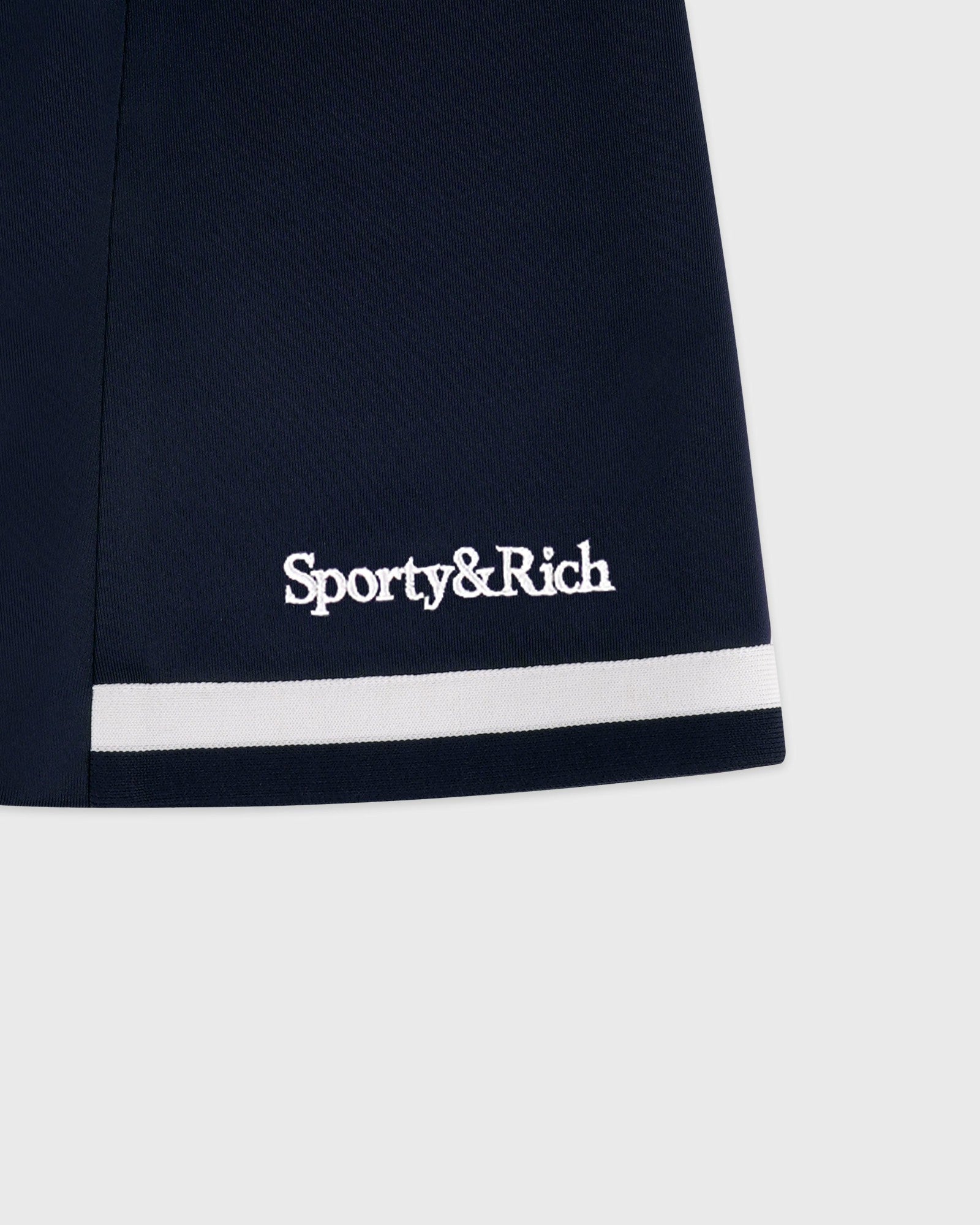 Serif Logo Mila Skirt - Navy/White Sporty & Rich For Sale