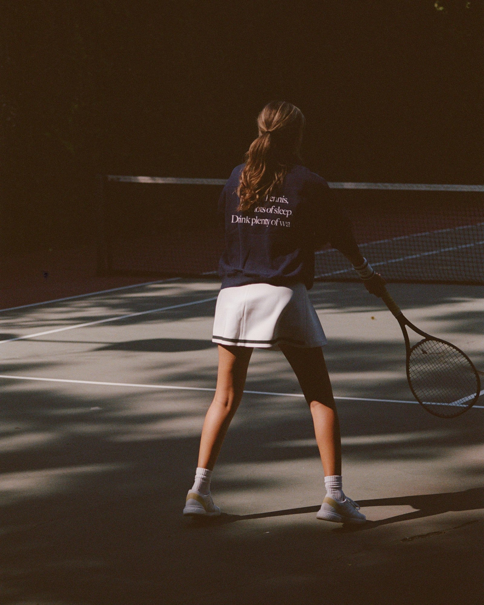 Serif Logo Mila Skirt - White/Forest Sporty & Rich Outlet