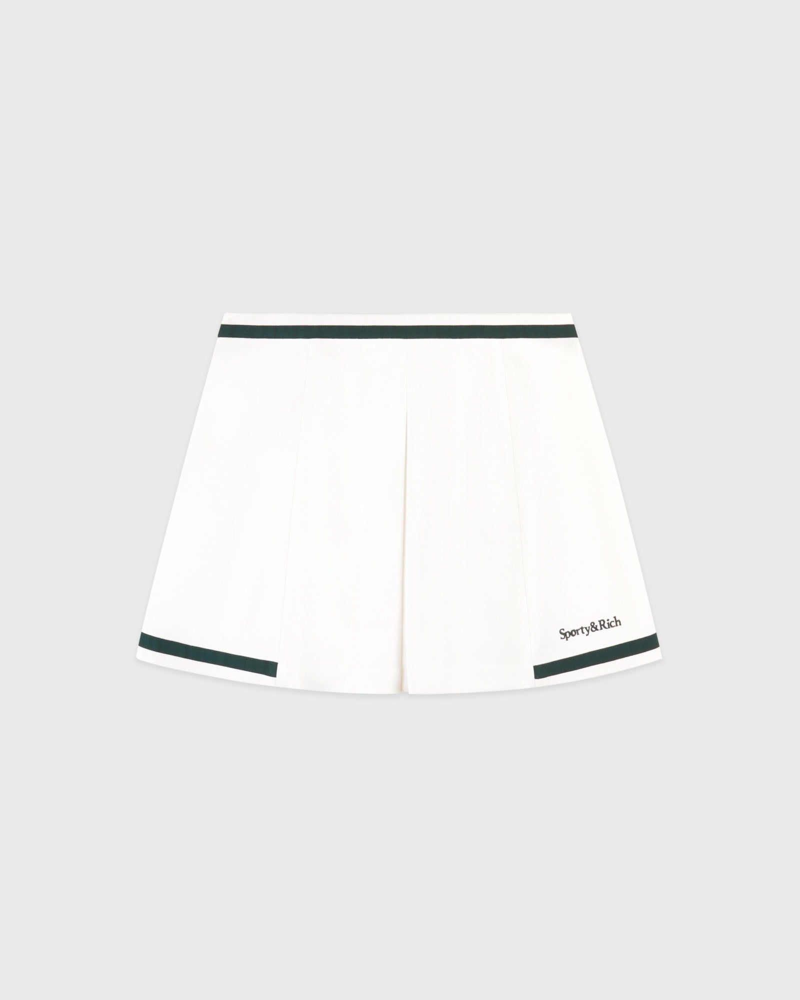 Serif Logo Mila Skirt - White/Forest Sporty & Rich Outlet