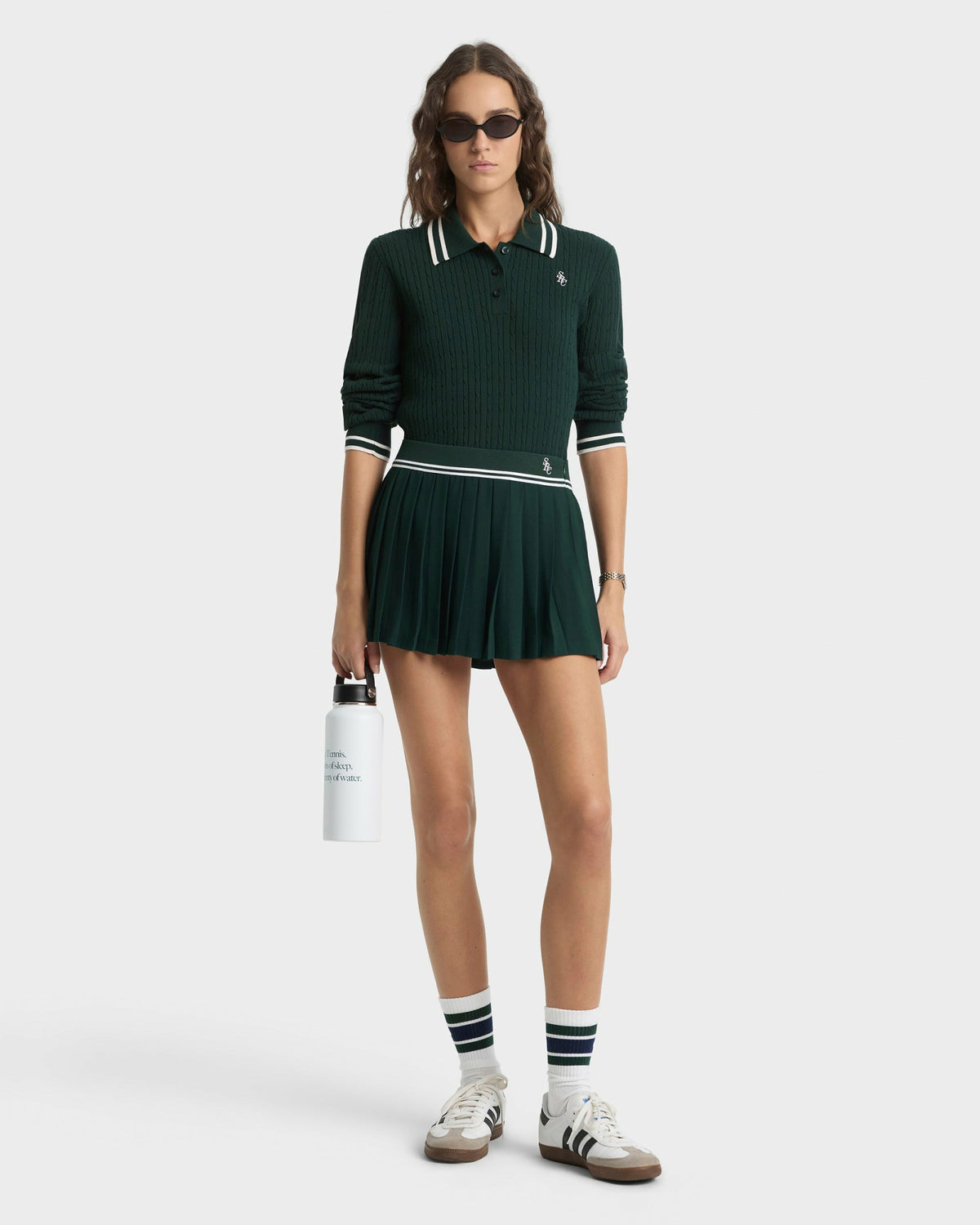 SRC Abigail Skirt - Forest/Ecru Sporty & Rich Outlet
