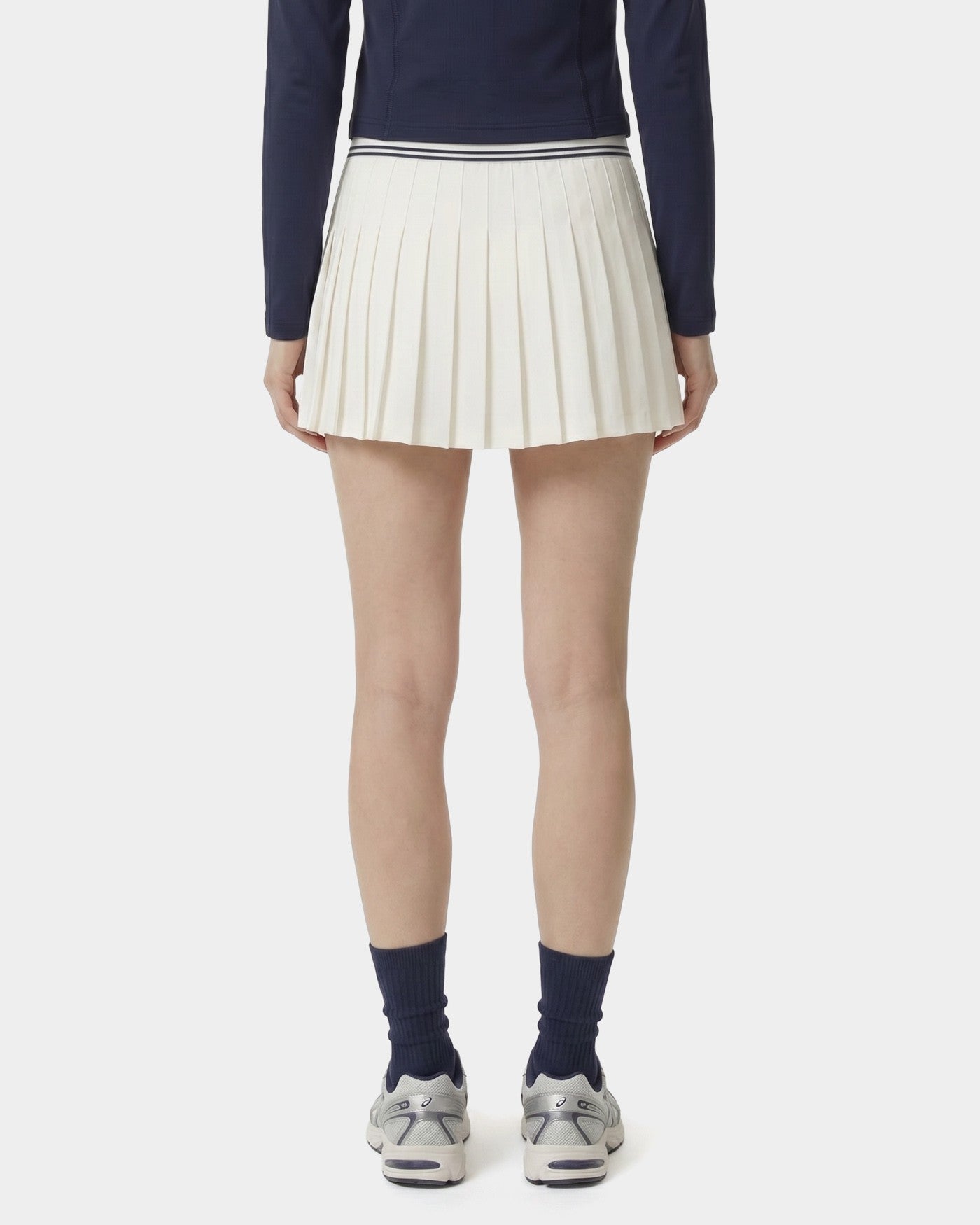 Signature Logo Abigail Skirt - Ecru/Navy Sporty & Rich Discount