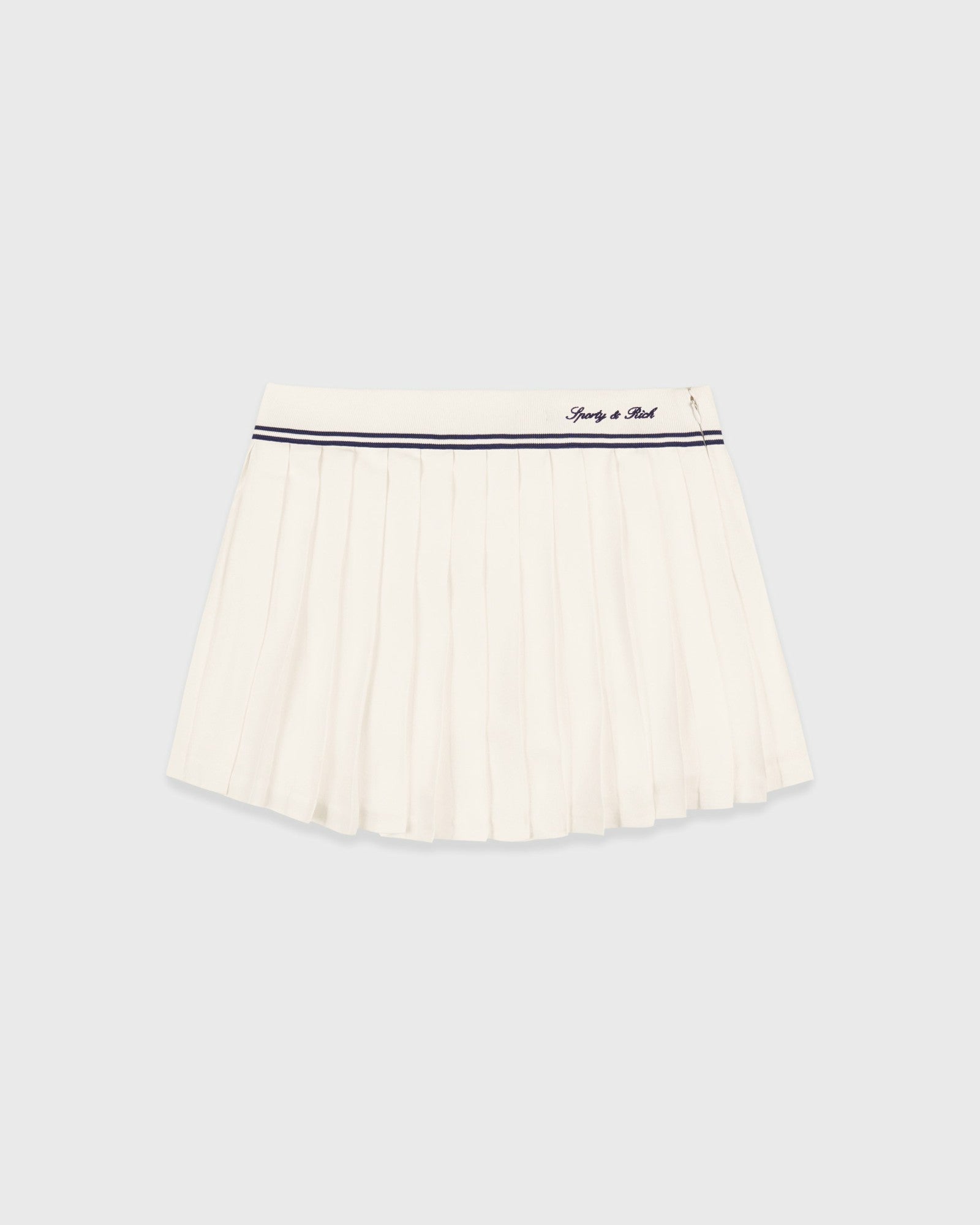 Signature Logo Abigail Skirt - Ecru/Navy Sporty & Rich Discount