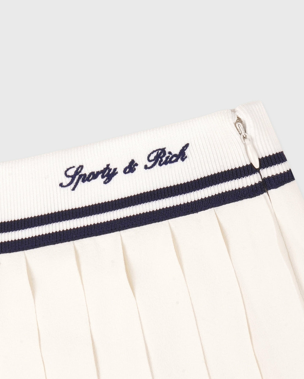 Signature Logo Abigail Skirt - Ecru/Navy Sporty & Rich Discount