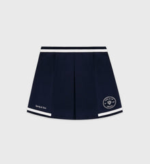 Eden Crest Embroidered Mila Skirt - Navy/White Sporty & Rich For Sale