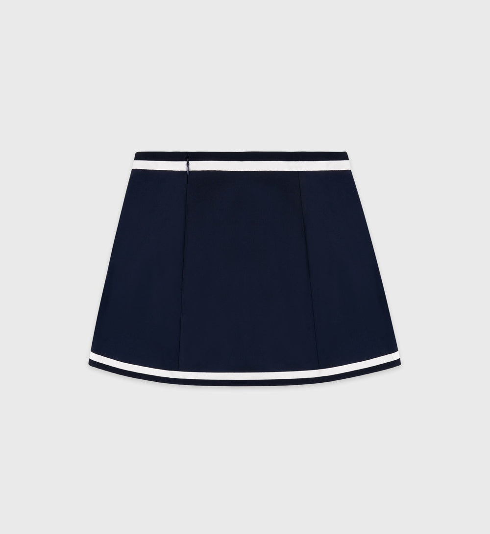 Eden Crest Embroidered Mila Skirt - Navy/White Sporty & Rich For Sale