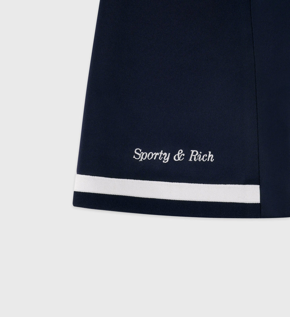 Eden Crest Embroidered Mila Skirt - Navy/White Sporty & Rich For Sale