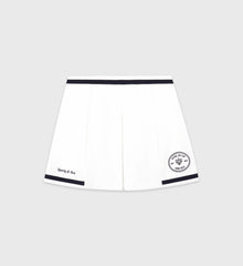Eden Crest Embroidered Mila Skirt - White/Navy Sporty & Rich Outlet