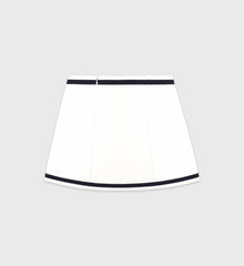 Eden Crest Embroidered Mila Skirt - White/Navy Sporty & Rich Outlet