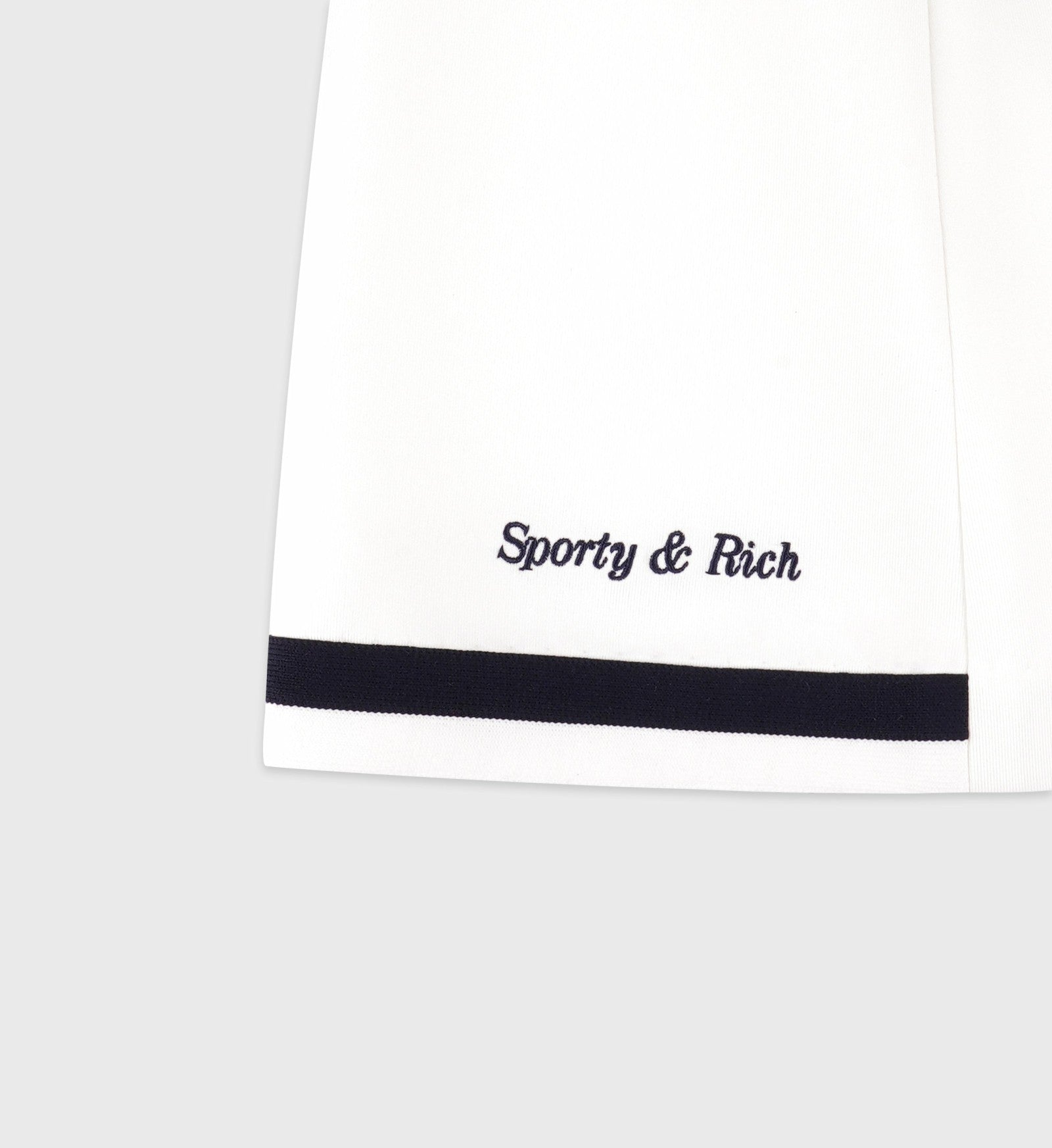 Eden Crest Embroidered Mila Skirt - White/Navy Sporty & Rich Outlet