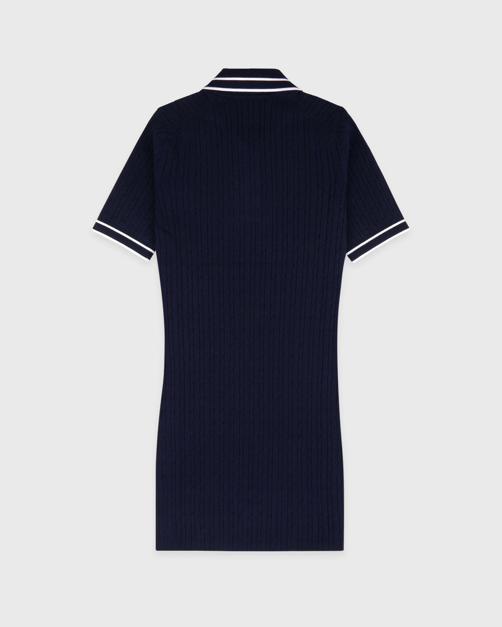 Signature Logo Mini Cable Dress - Navy/White Sporty & Rich US