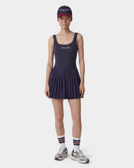 Signature Logo Court Dress - Navy/White Sporty & Rich Sale