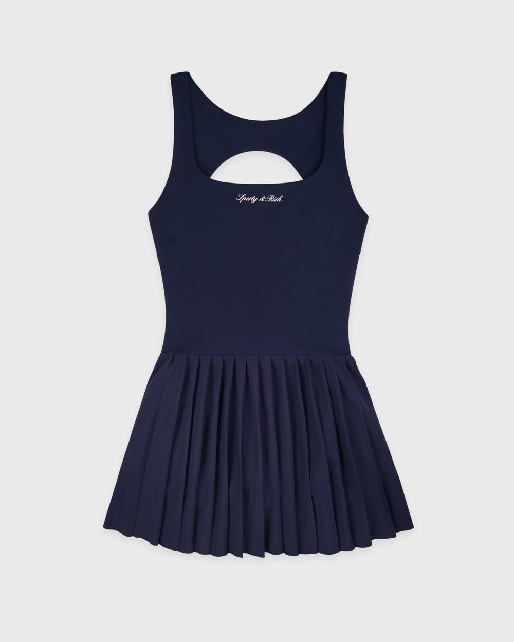 Signature Logo Court Dress - Navy/White Sporty & Rich Sale