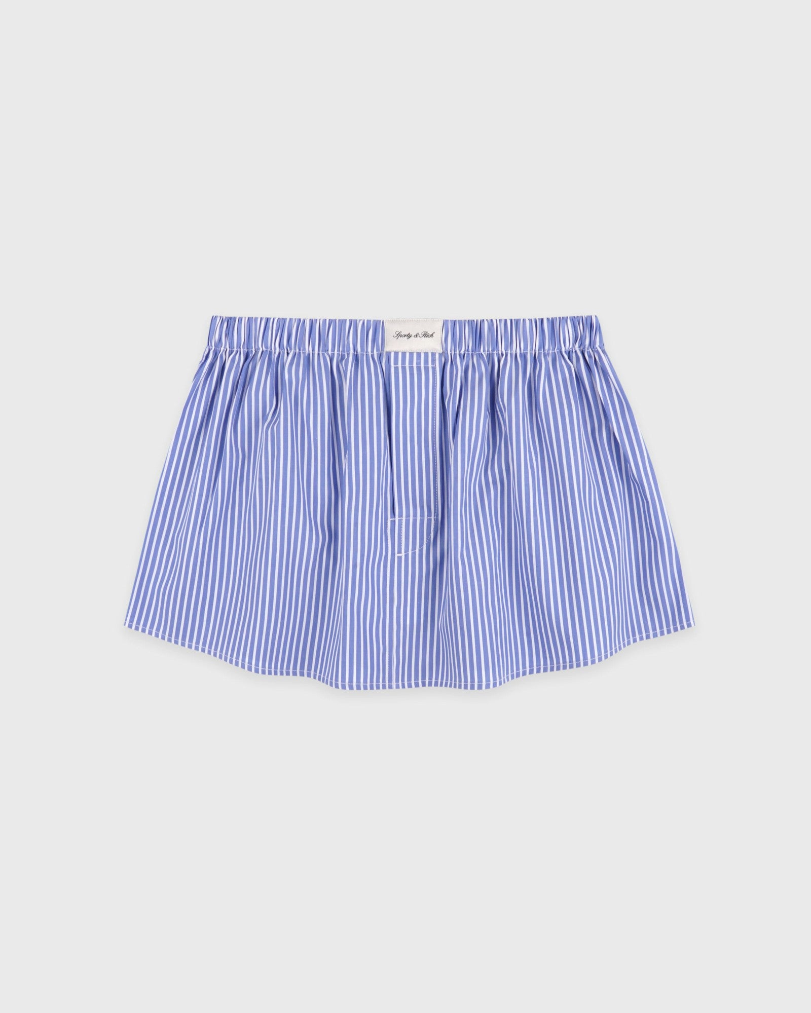 Signature Logo Poplin Skirt - Blue Striped/White Sporty & Rich Online