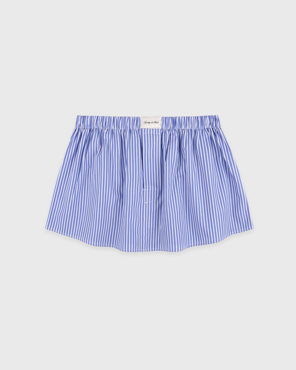 Signature Logo Poplin Skirt - Blue Striped/White Sporty & Rich Online