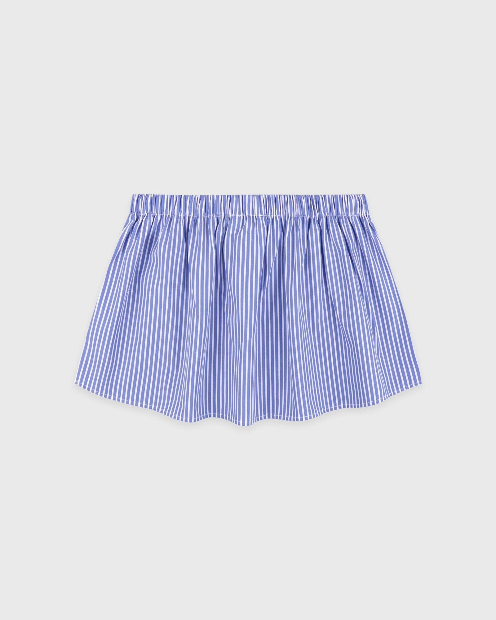 Signature Logo Poplin Skirt - Blue Striped/White Sporty & Rich Online