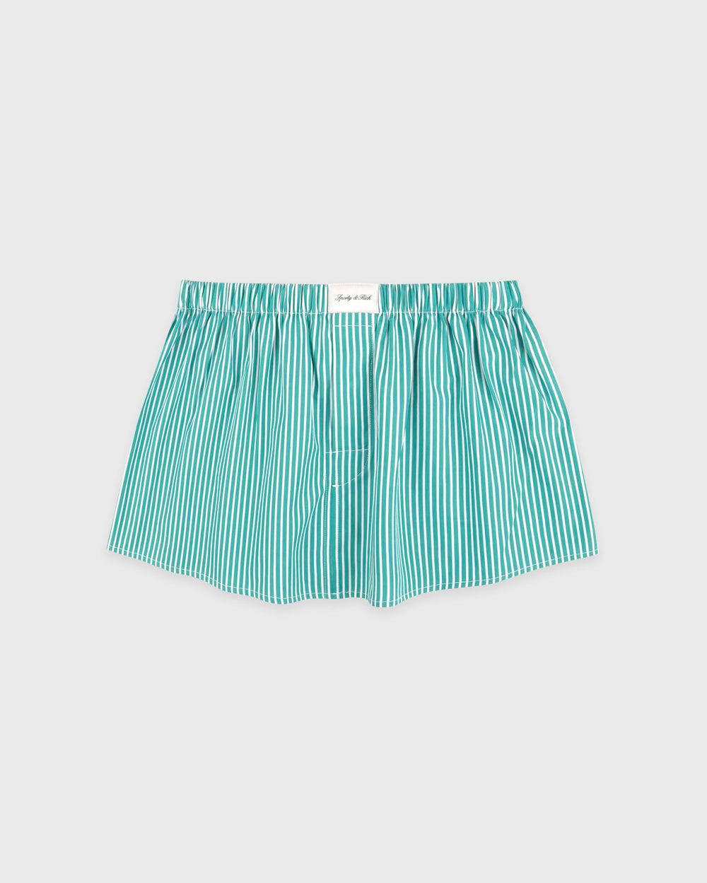 Signature Logo Poplin Skirt - Amalfi Green Striped/White Sporty & Rich Discount