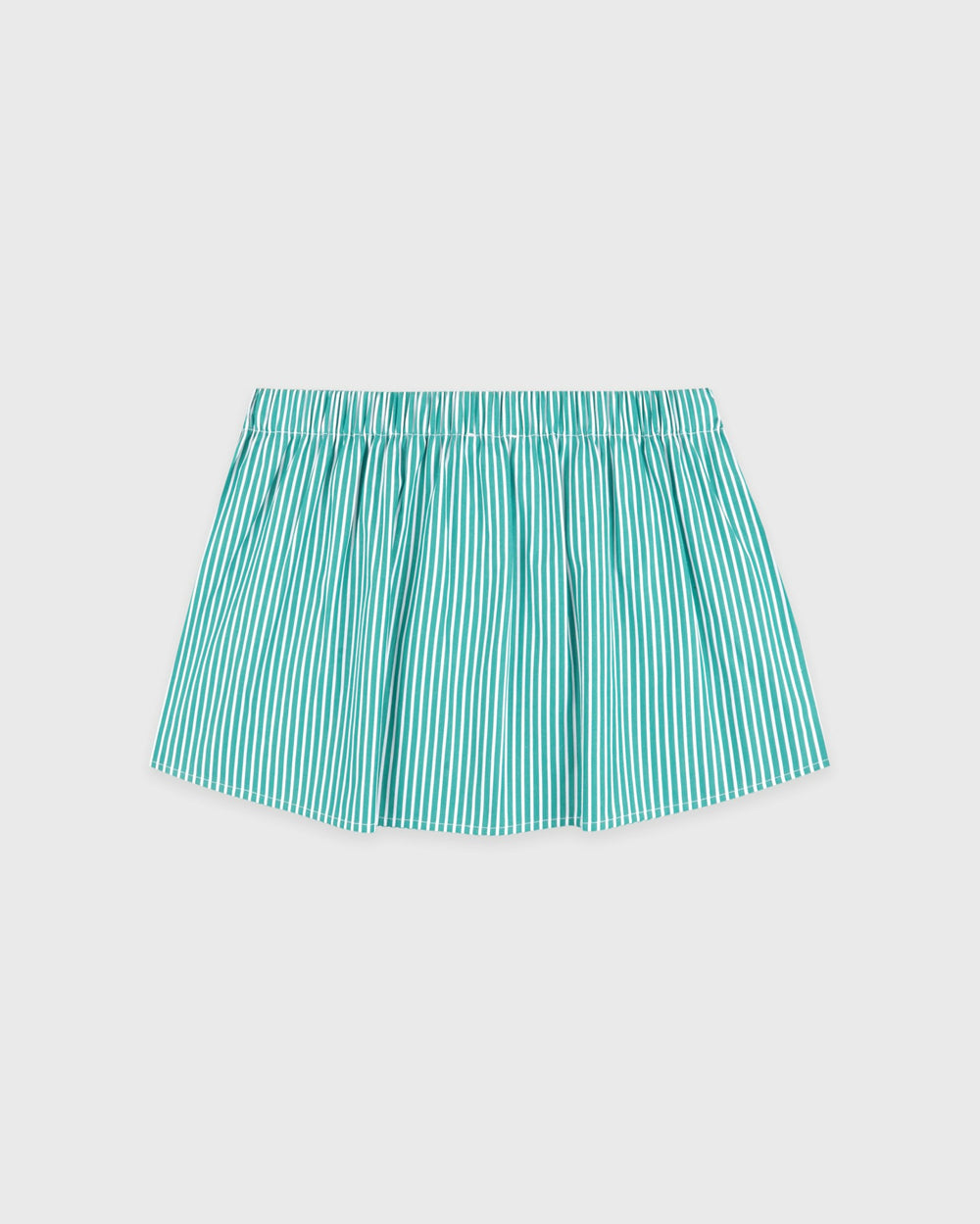 Signature Logo Poplin Skirt - Amalfi Green Striped/White Sporty & Rich Discount
