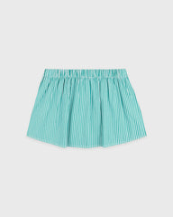 Signature Logo Poplin Skirt - Amalfi Green Striped/White Sporty & Rich Discount