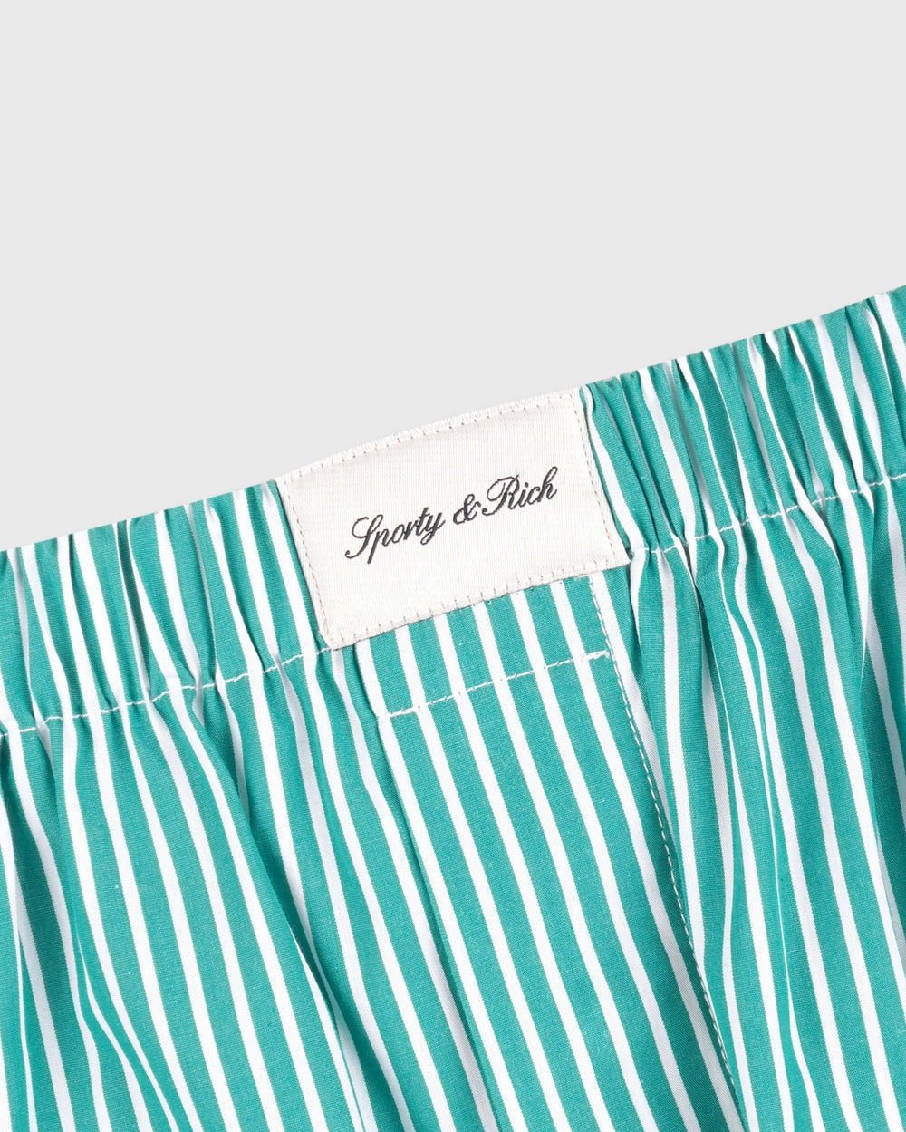 Signature Logo Poplin Skirt - Amalfi Green Striped/White Sporty & Rich Discount