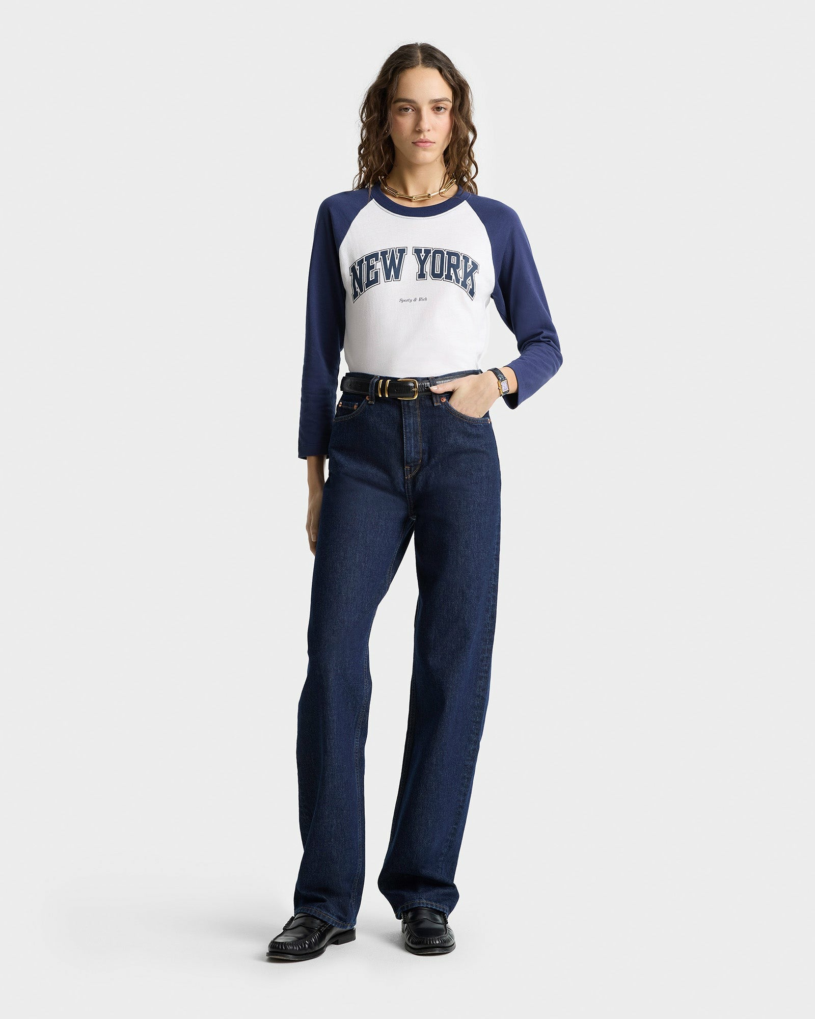 Loose Fit Denim - One Wash Sporty & Rich Outlet