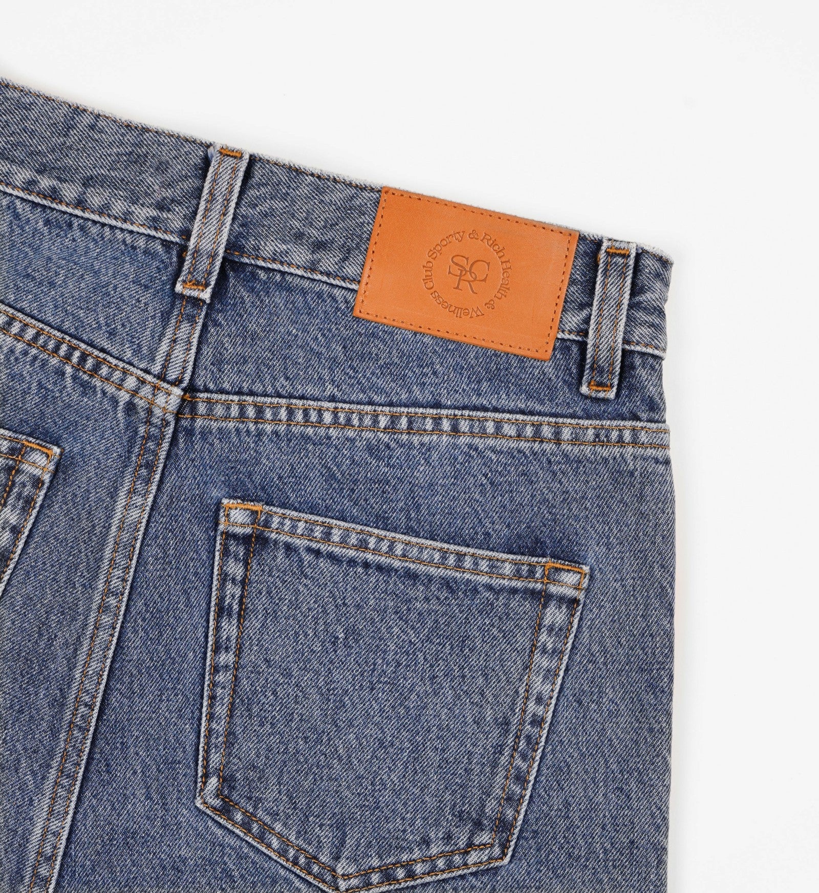 Vintage Fit Straight Leg Denim - Medium Blue Sporty & Rich Sale