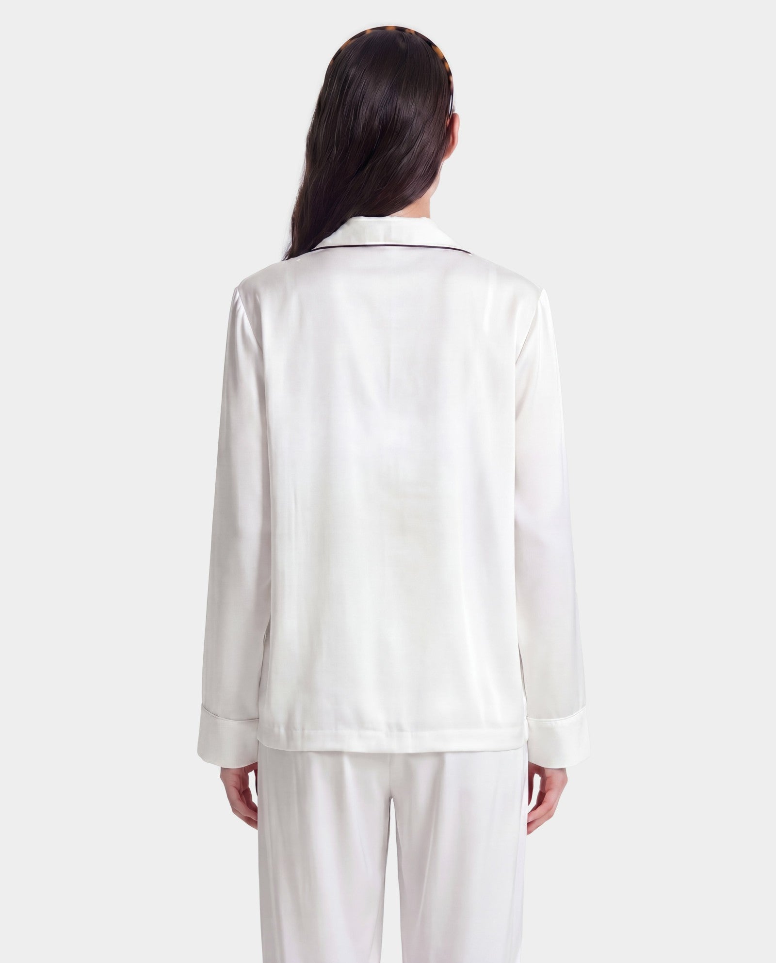Signature NY Pyjama Shirt - White Sporty & Rich US