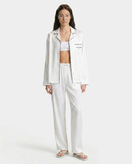 Signature NY Pyjama Shirt - White Sporty & Rich US