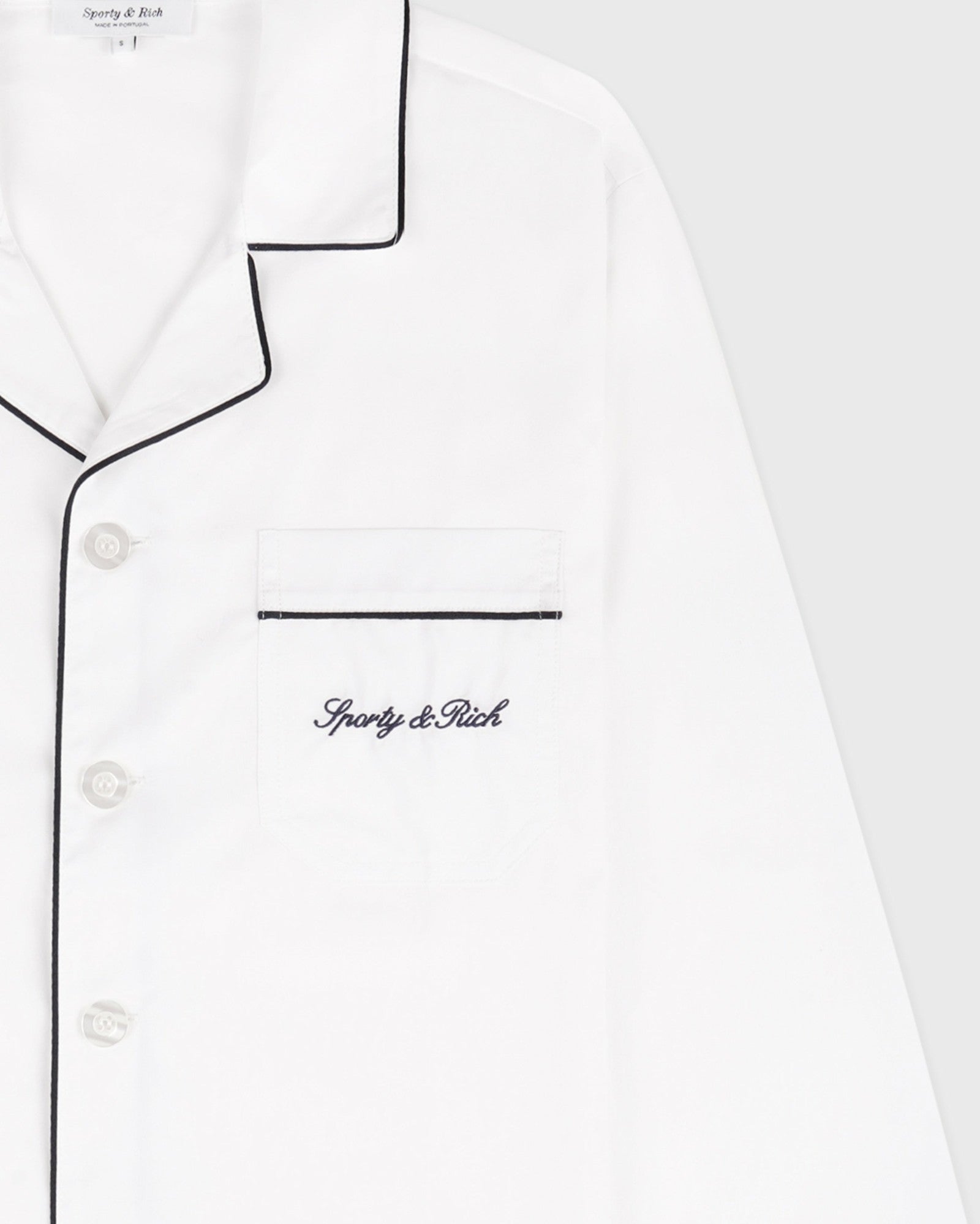 Signature NY Pyjama Shirt - White Sporty & Rich US