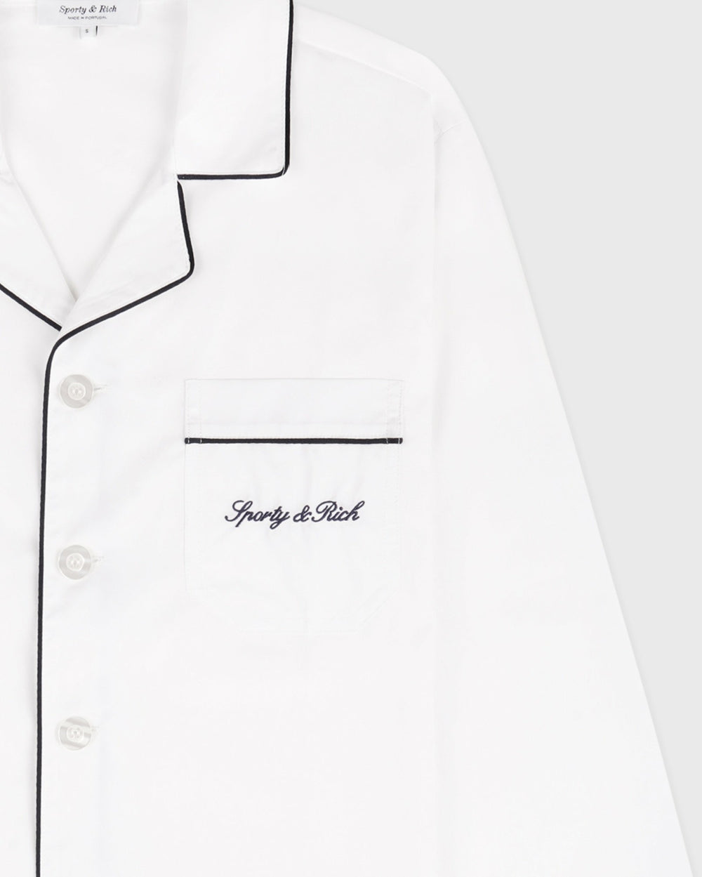Signature NY Pyjama Shirt - White Sporty & Rich US