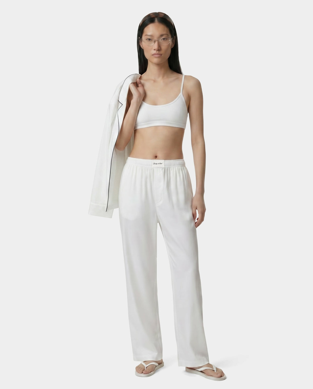 Signature NY Pyjama Pants - White Sporty & Rich Sale