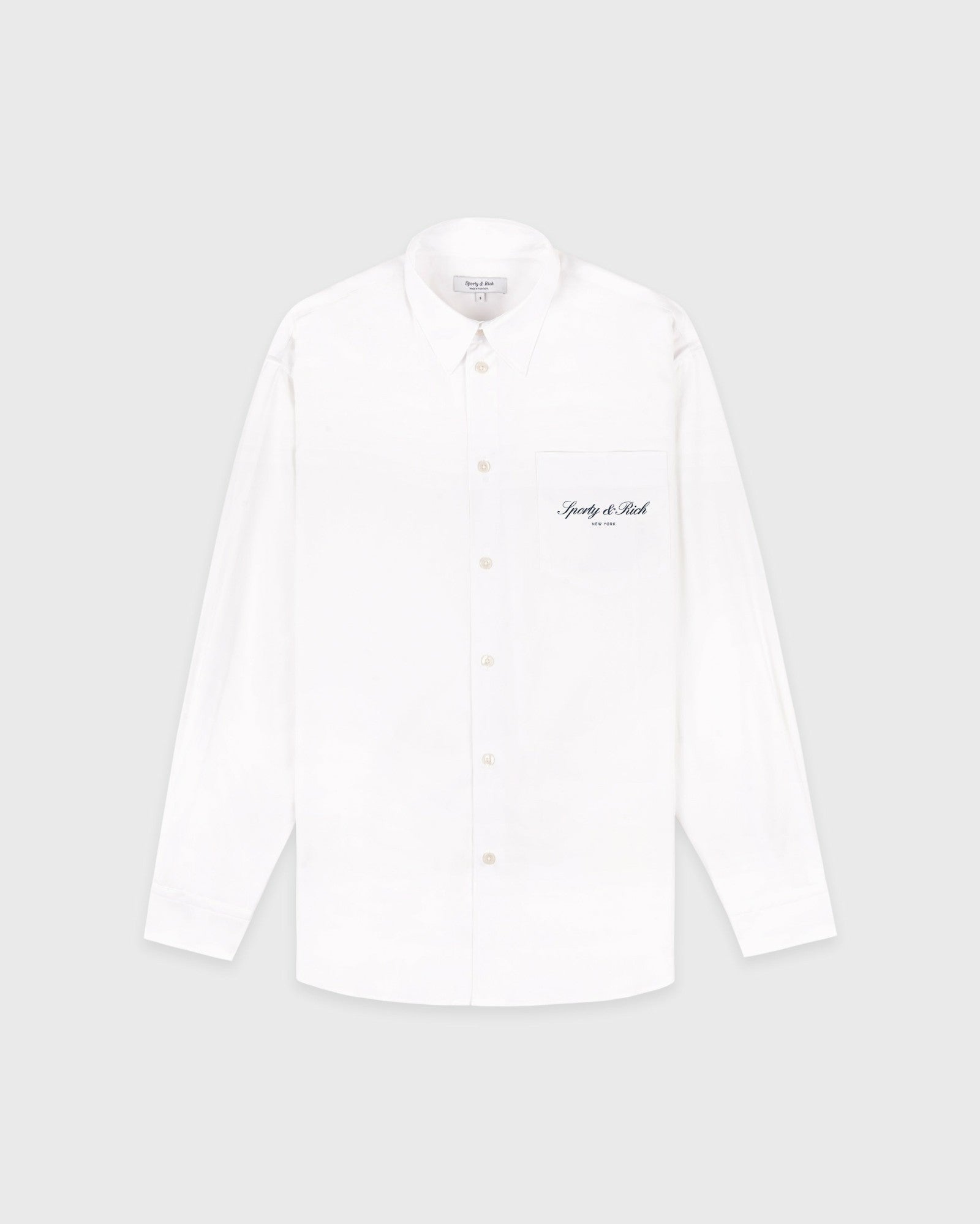 Signature NY Oversized Shirt - White Sporty & Rich For Sale