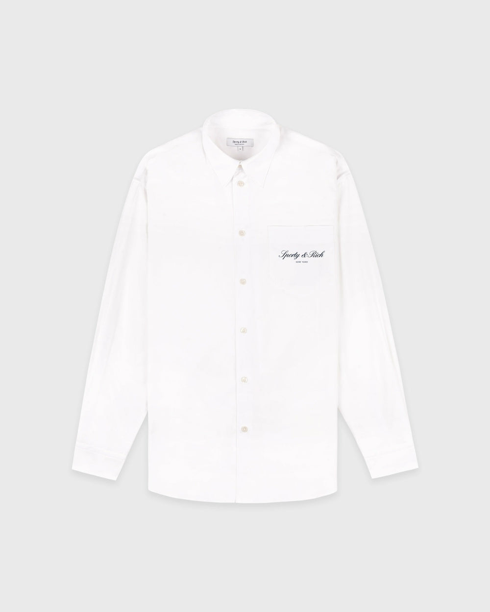Signature NY Oversized Shirt - White Sporty & Rich For Sale
