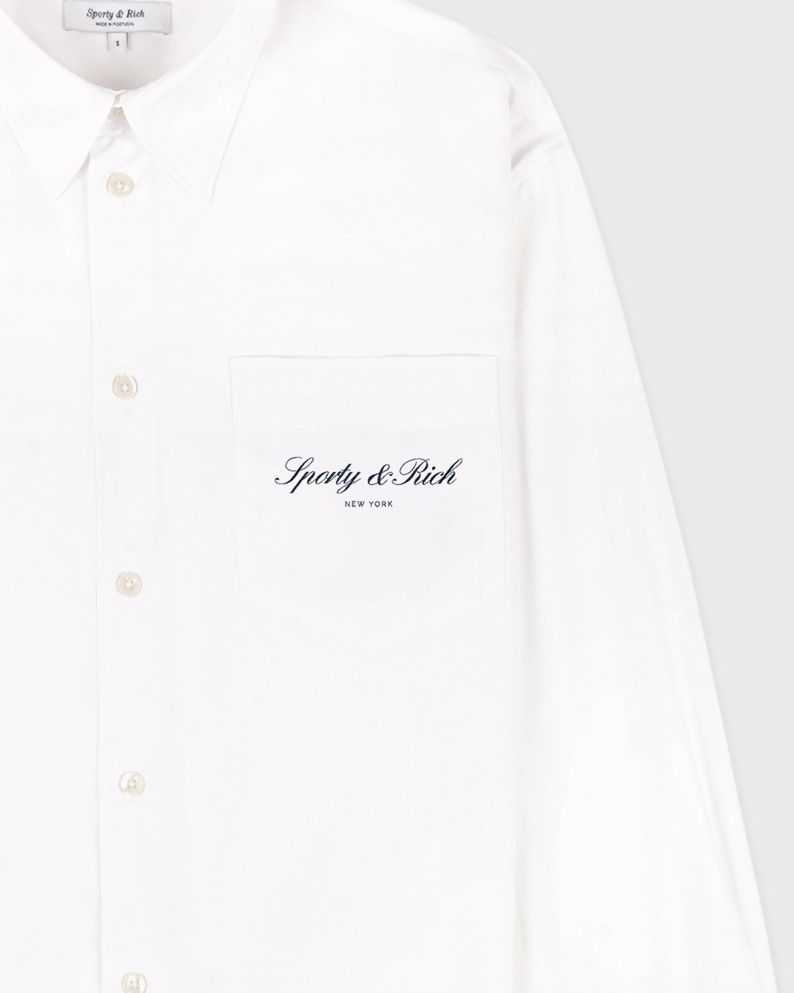 Signature NY Oversized Shirt - White Sporty & Rich For Sale