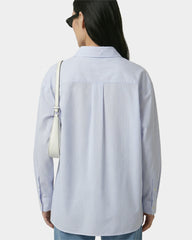 SRC Oversized Shirt - Blue Striped Sporty & Rich Outlet