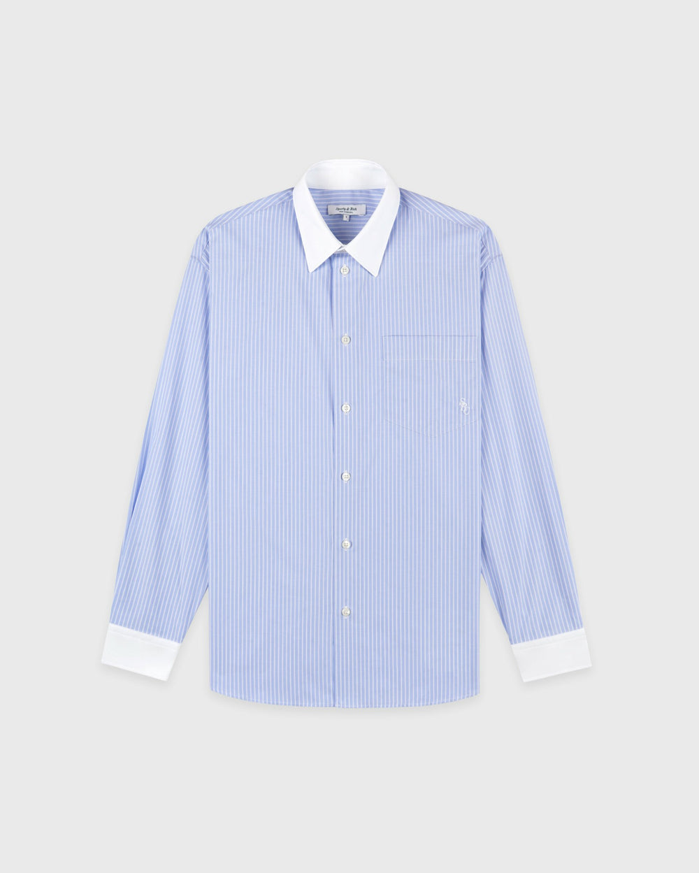 SRC Oversized Shirt - Light Blue Stripe Sporty & Rich Online