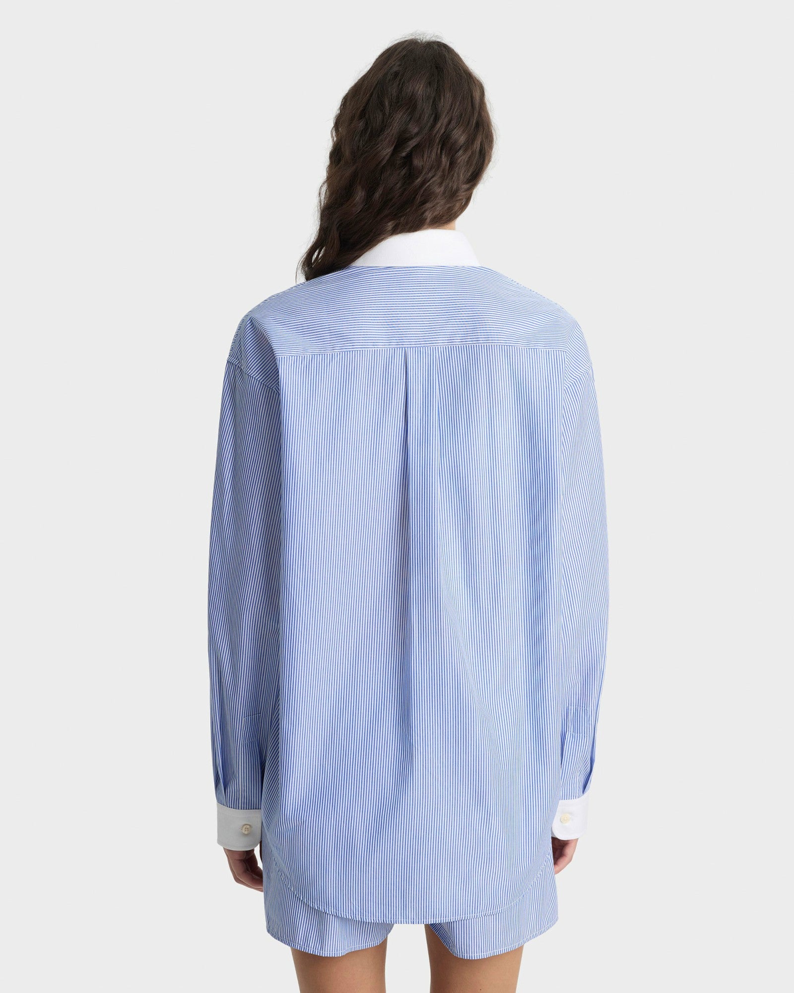 SRC Oversized Shirt - Navy Stripe Sporty & Rich For Sale
