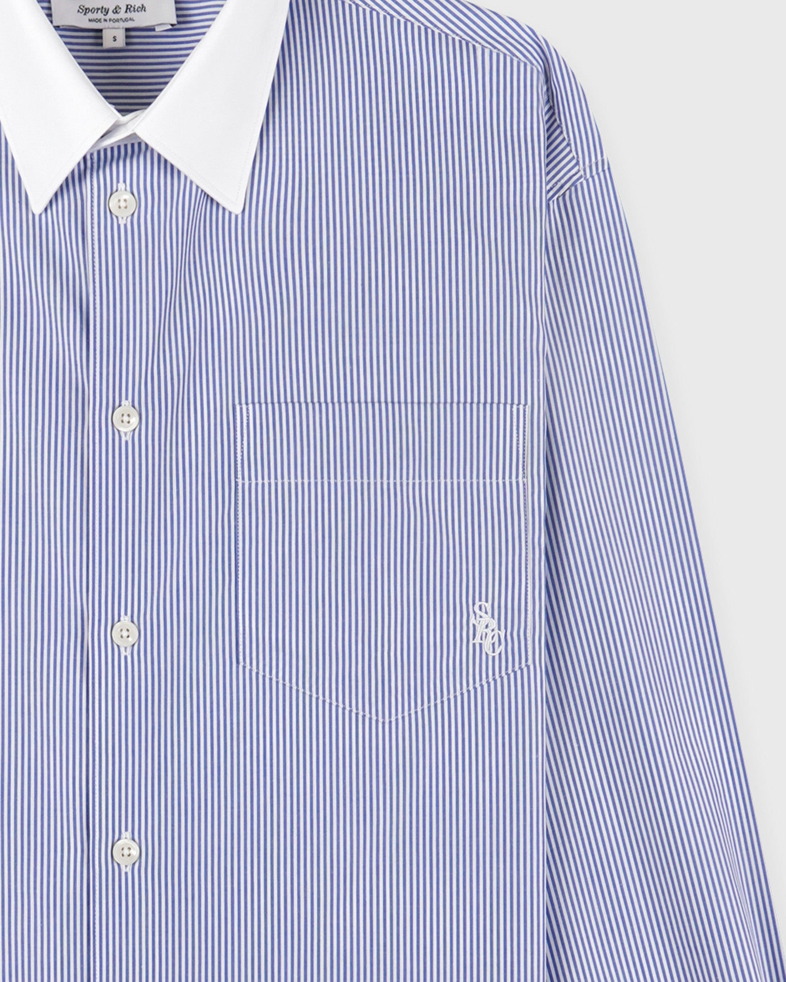 SRC Oversized Shirt - Navy Stripe Sporty & Rich For Sale