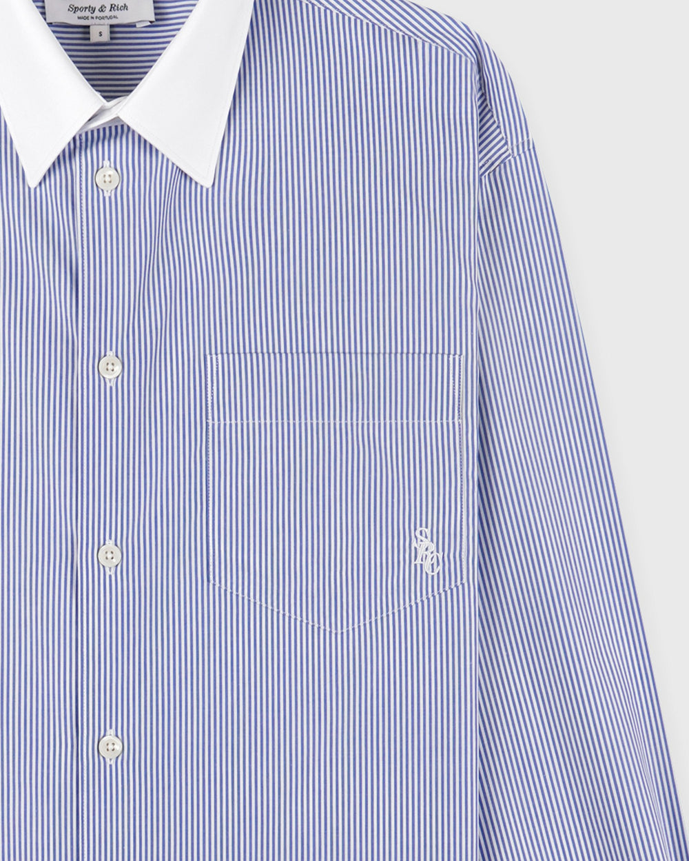SRC Oversized Shirt - Navy Stripe Sporty & Rich For Sale
