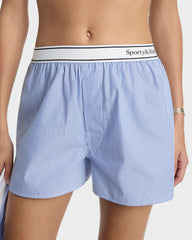 Serif Logo Boxer - Navy Stripe Sporty & Rich Outlet
